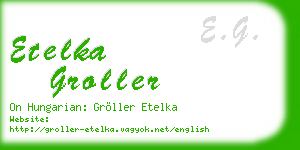 etelka groller business card