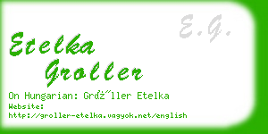 etelka groller business card